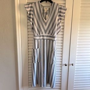 NWT Blue & White Striped Sundress